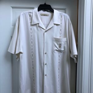 Mens Tommy Bahama off white button down shirt. Never Worn